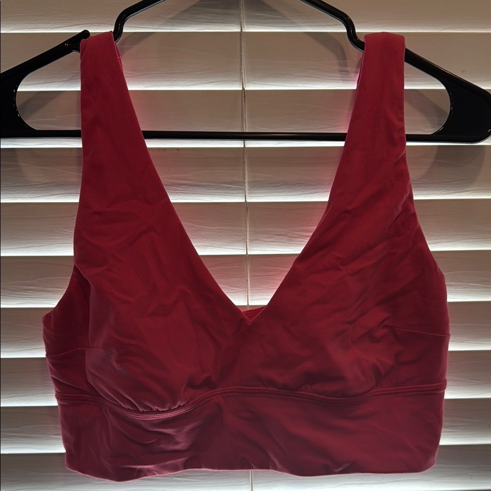 Lululemon Athletica Deep Red V-Neck Bra
